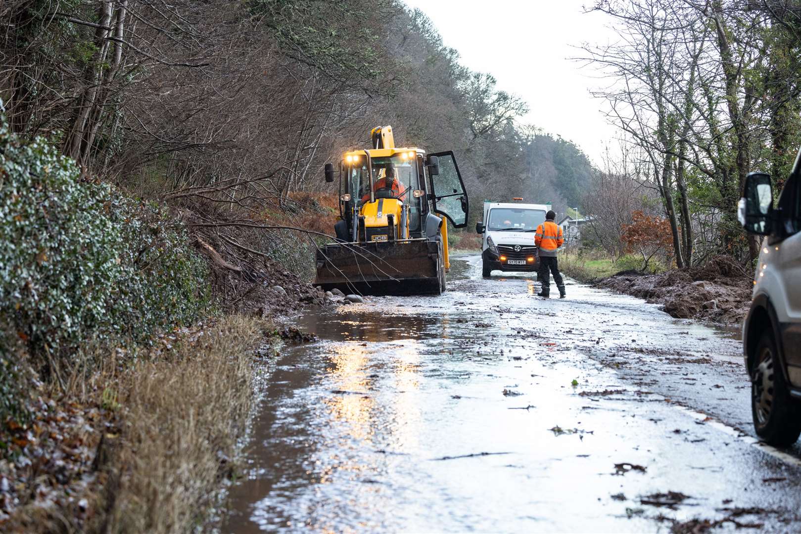 The A832 between Avoch and Fortrose is closed due to a landslide (Paul Campbell/PA)