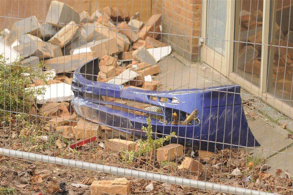 The aftermath of the crash on the Medway City Estate in Strood