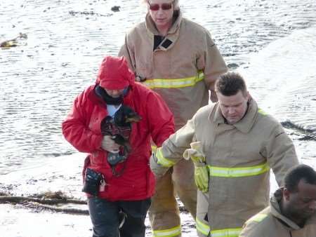 The rescue operation in Folkestone. Picture courtesy Max Hess