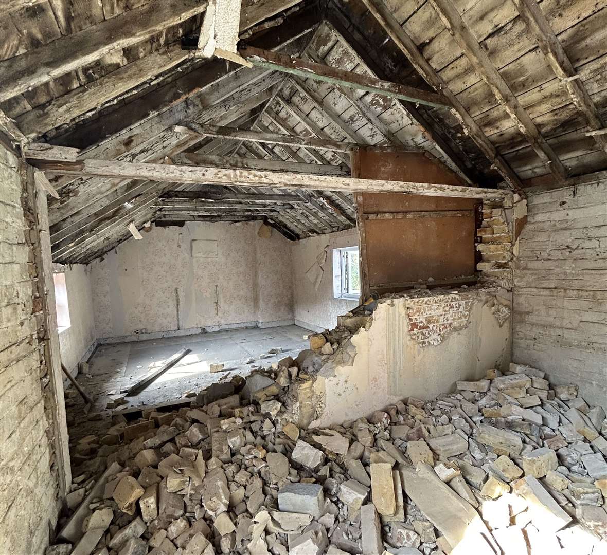 Inside the derelict rock candy factory in Ramsgate. Photo: Marc Turnier