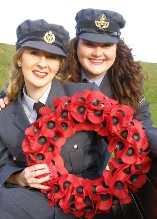 Swingtime Sweethearts Le’arna Ashleigh and Annie Riley who are performing at forces favourite Anne Shelton's childhood home