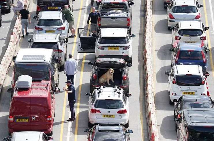 Passengers reported waiting for three hours to board ferries. Photo: Gareth Fuller/PA