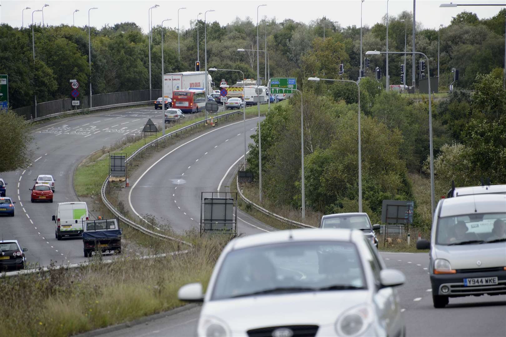 Ashford'S Bad Munstereifel road from the M20 Junction 10.