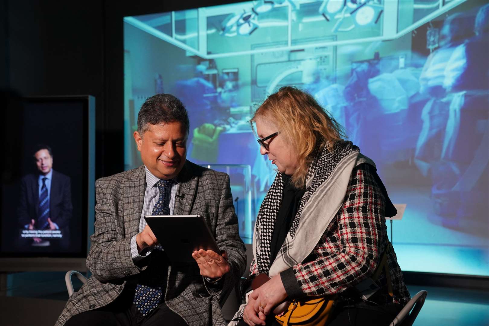 Violinist Dagmar Turner and Professor Keyoumars Ashkan (Lucy North/PA)