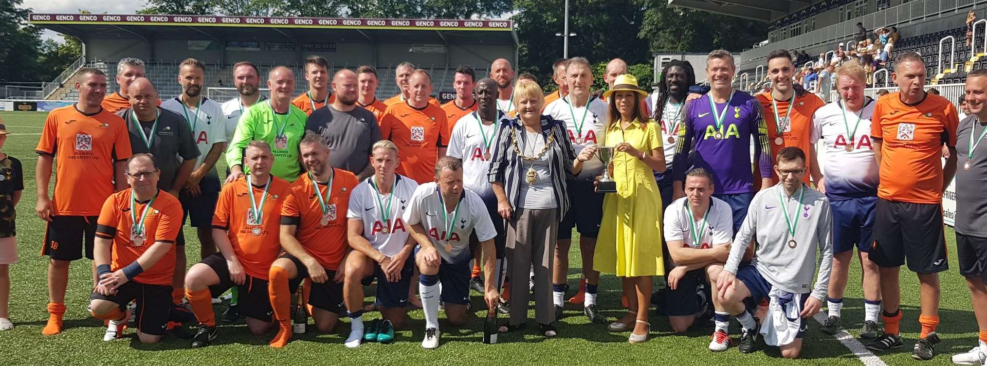 MP Helen Grant, Mayor Marion Ring and the teams