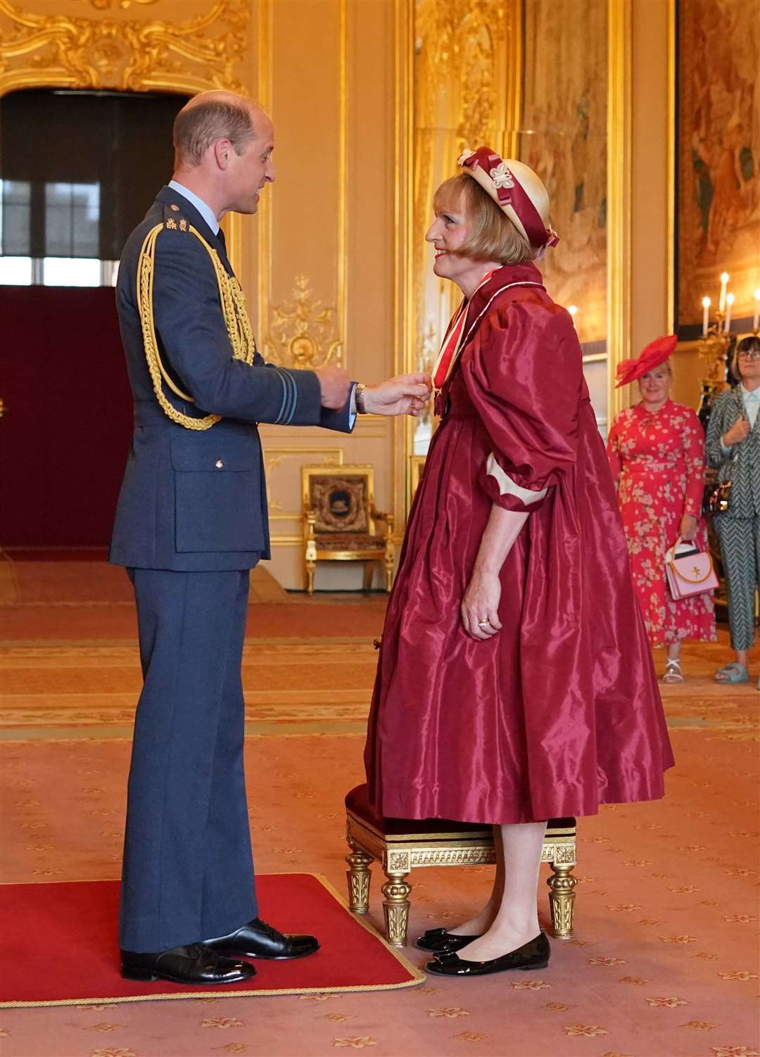 Sir Grayson Perry, artist, writer and Broadcaster, from London, is made a Knight Bachelor by the Prince of Wales (Jonathan Brady/PA)