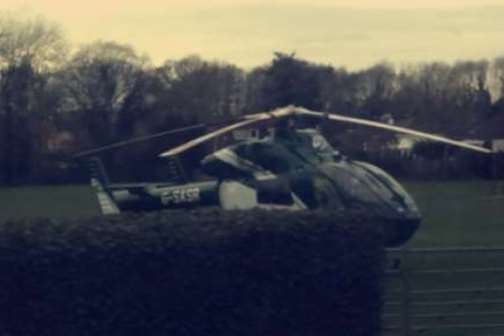 The air ambulance at the scene