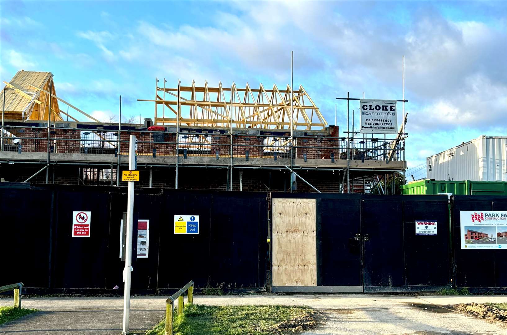 Progress on the four new homes is happening quickly and are set to be completed in August, ABC says