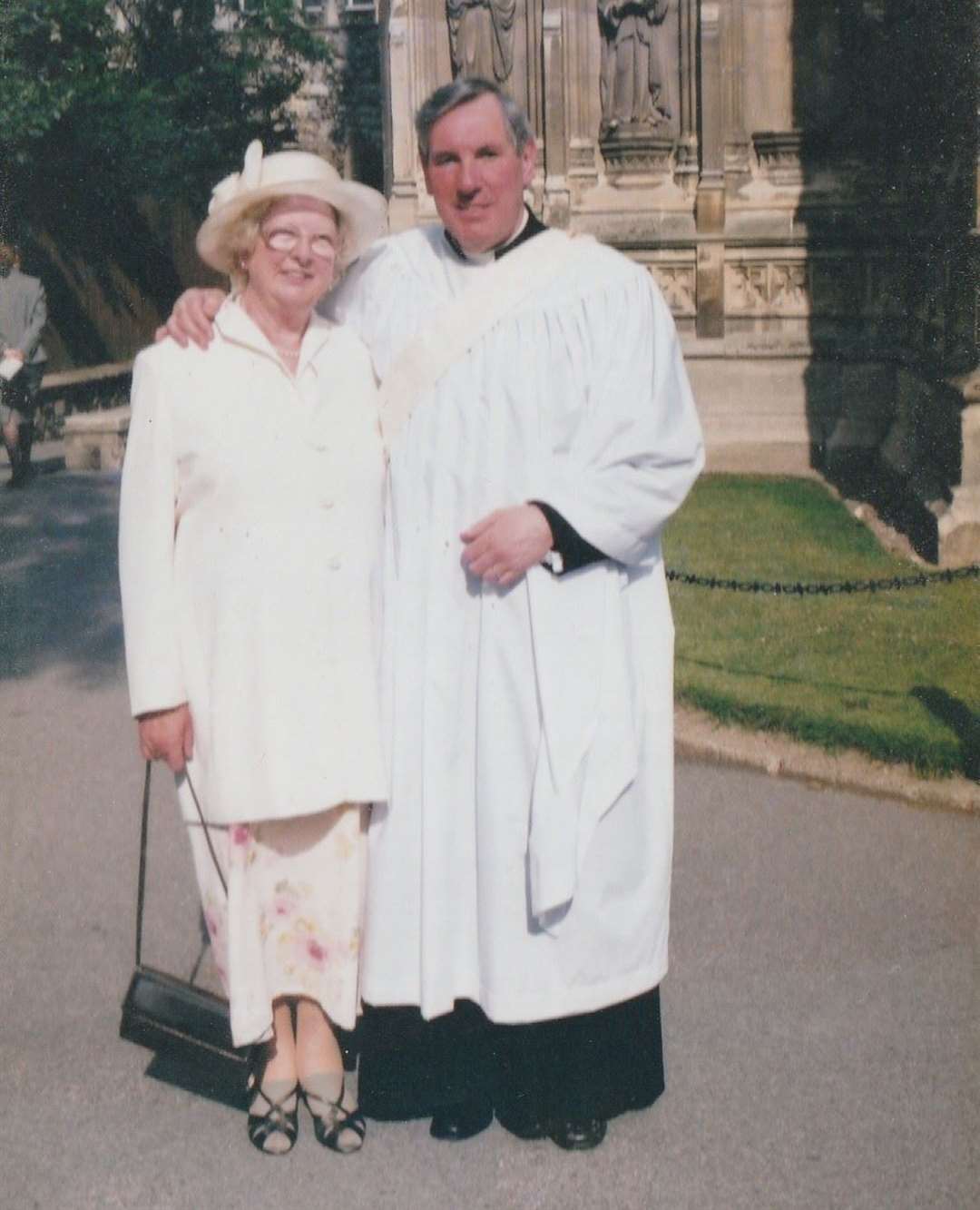 Iain Taylor with wife Doris at his ordainment. Picture: Liz Sharp