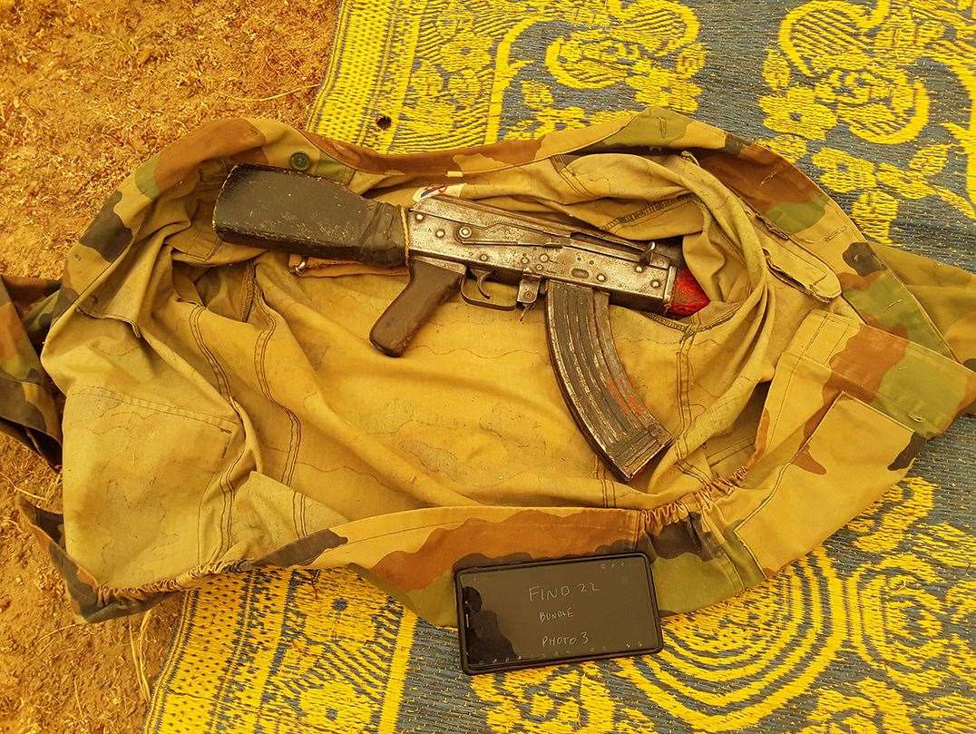 AK47 rifles were among the items seized (Ministry of Defence/PA)