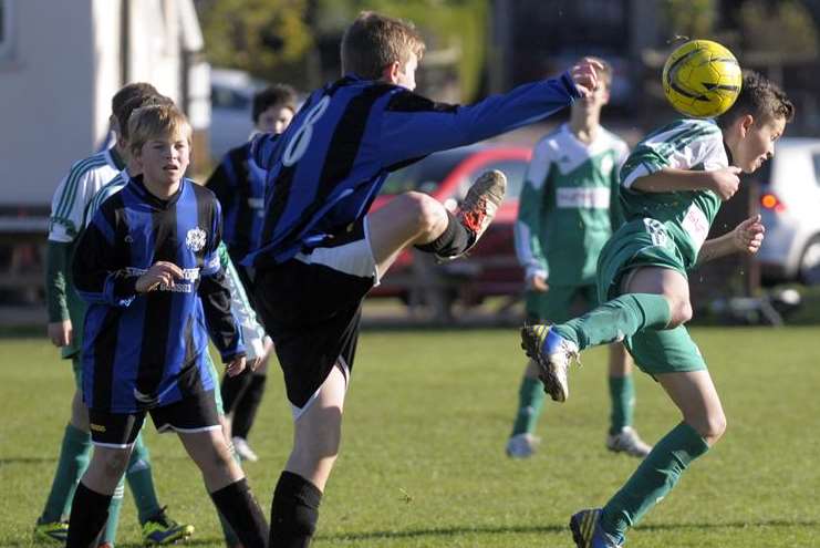 Horsted, in green, up against Milton and Fulston in Under-13 Division 2. Picture: Ruth Cuerden