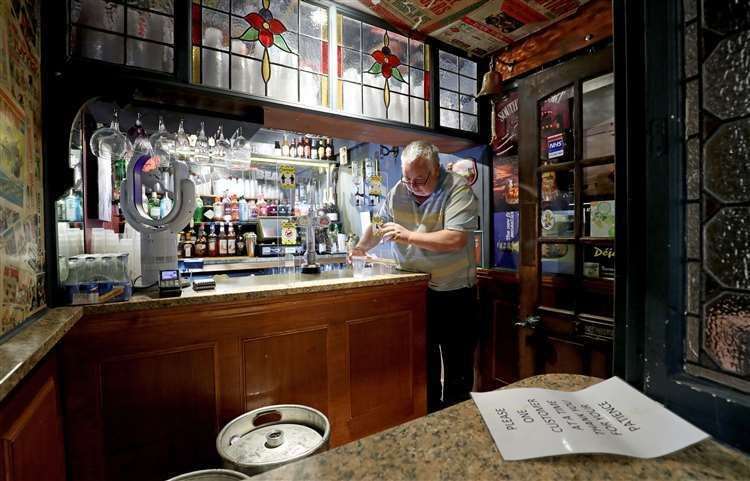 The tight space inside The Little Prince means customers will have to drink outside (Gareth Fuller/PA)