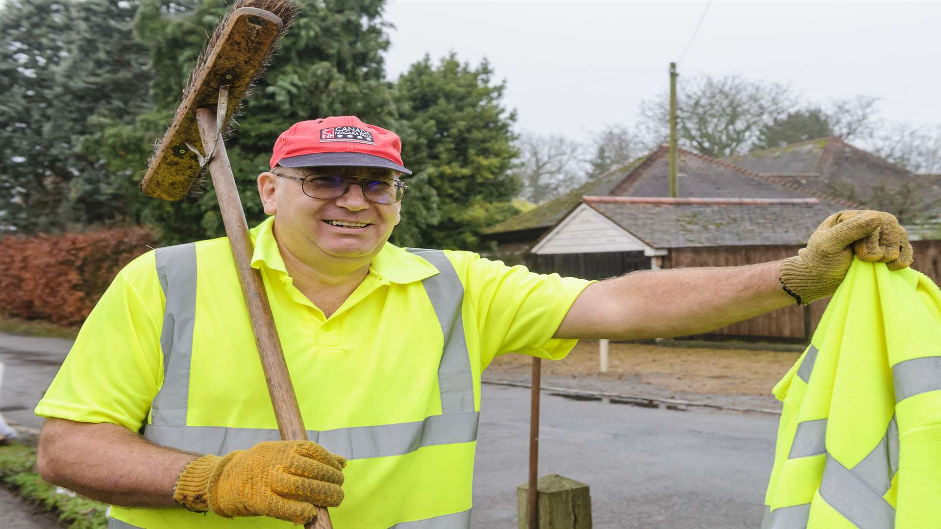 Ian Wimsett, pictured at work in Wheelers Lane, Linton