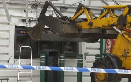 The scene today outside the supermarket. Picture: BARRY CRAYFORD