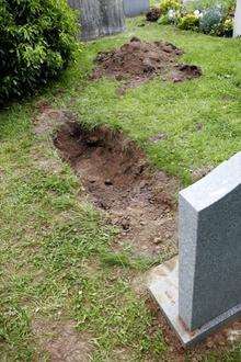 Grave dug up