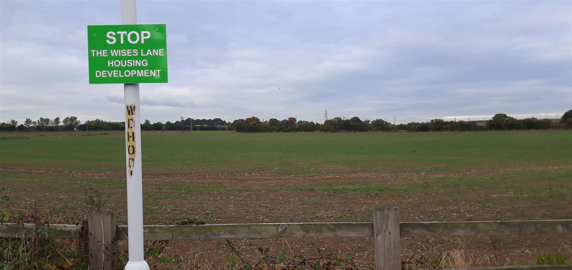 Campaigners have fought against plans for homes off Cryalls Lane and Wises Lane in Borden