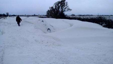 The Dungeness Road leading to the power station. Picture: Richard Wenham