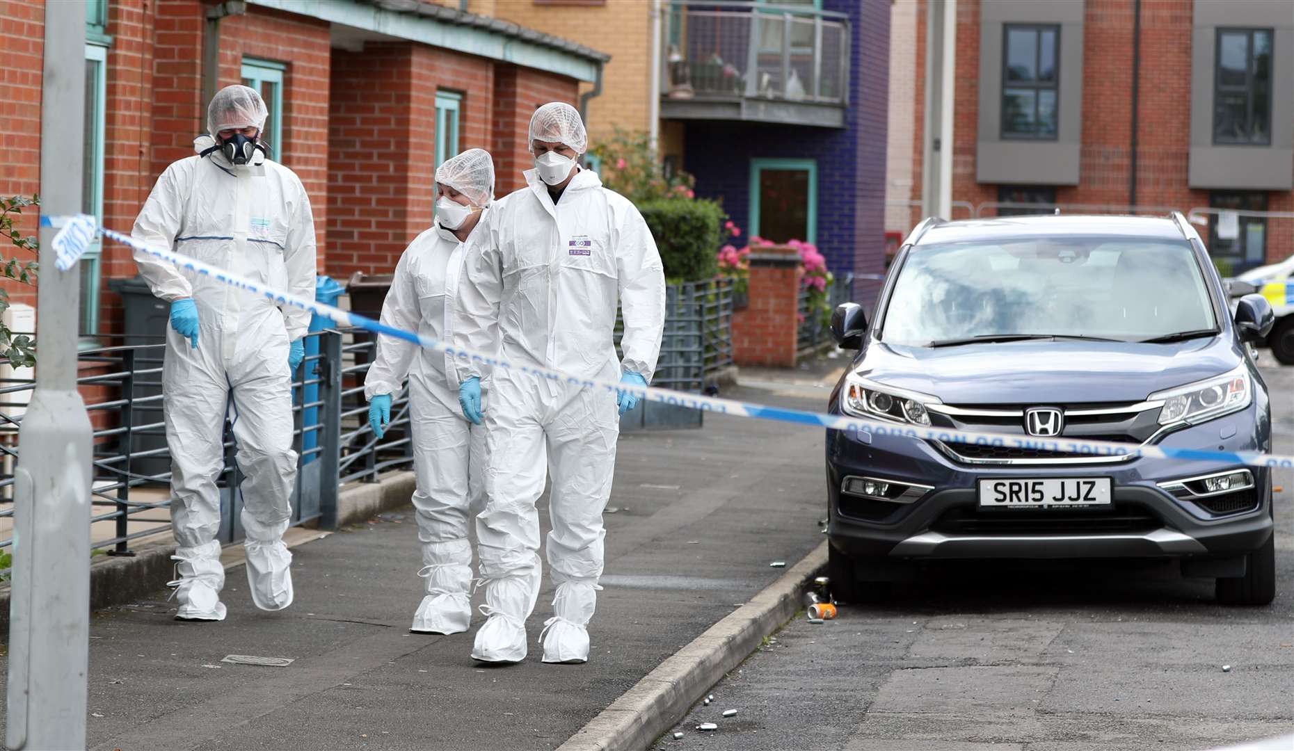 A cordon is in place around the scene (Peter Byrne/PA)