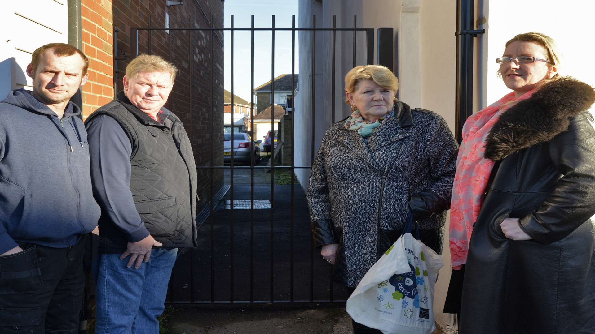 From left, angry Teynham residents Joel Gifford, Dick Whittingham, Hazel Taylor and Jo Gifford