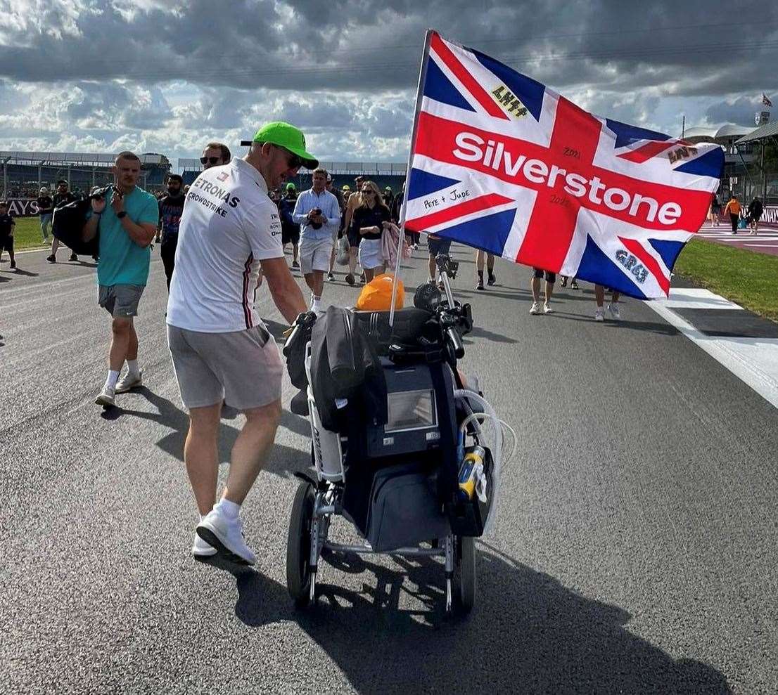 Jude Keil and Peter Keil at Silverstone in July. Picture: Keil family