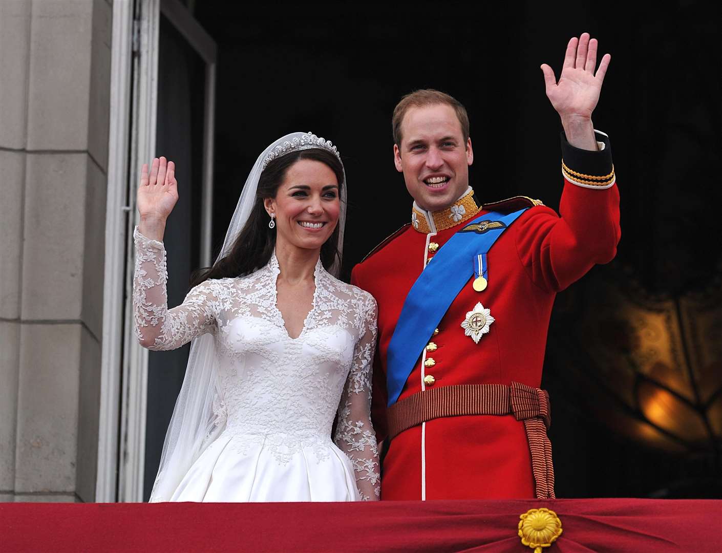 One of the wedding day images shared by the palace (John Stillwell/PA)