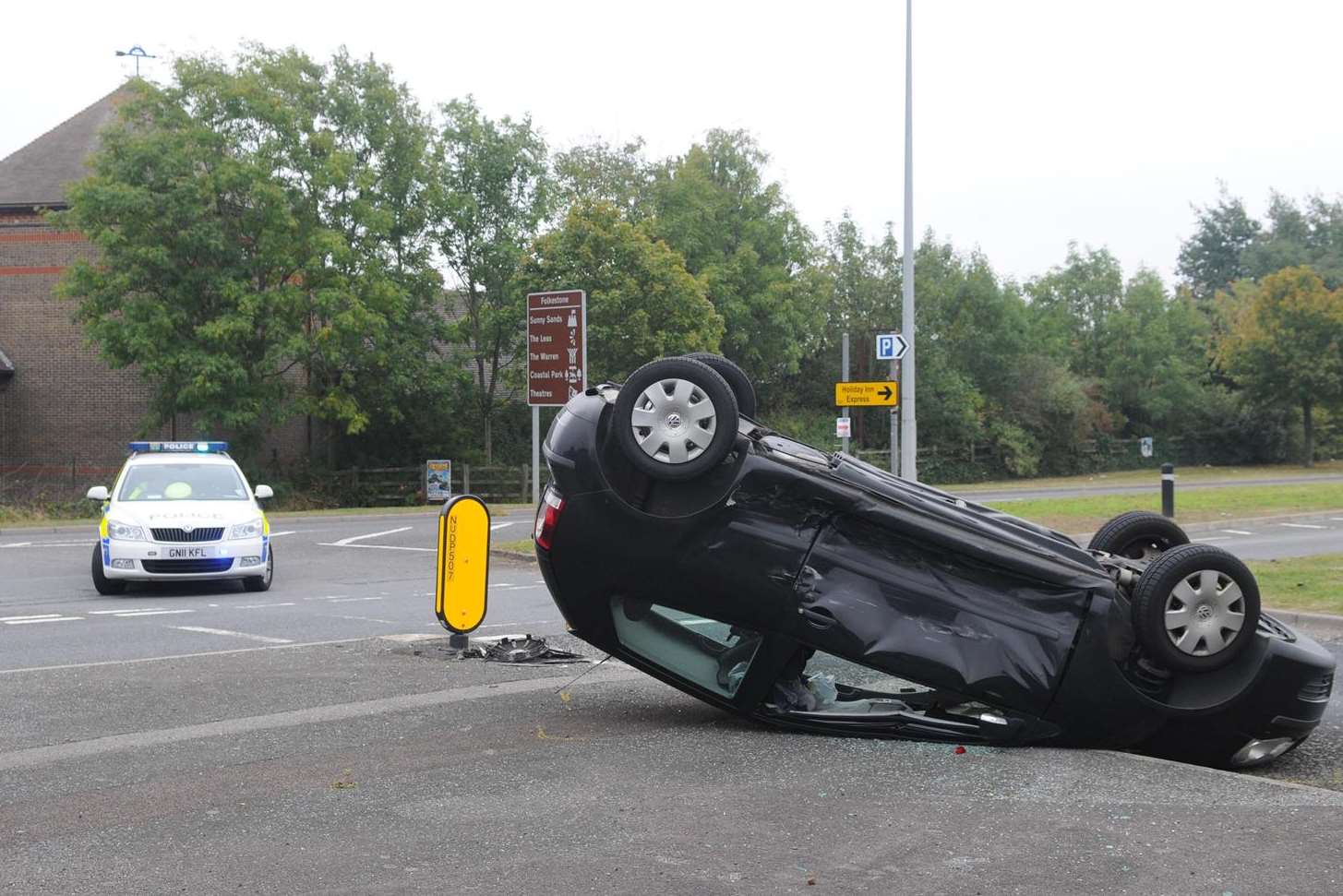 Traffic built up in the area after the accident