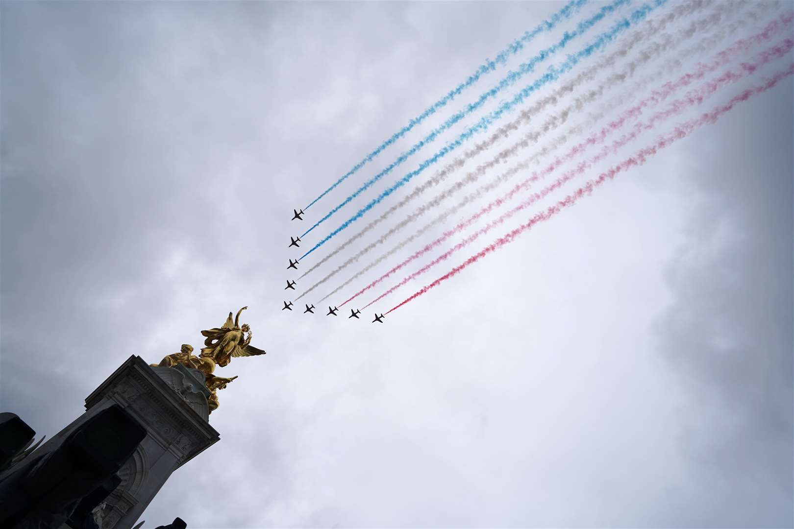 The Red Arrows over the Mall (Niall Carson/PA)