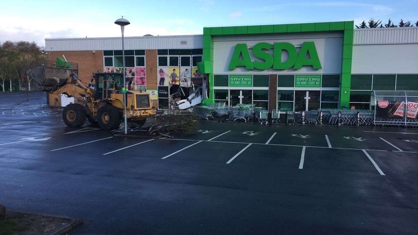 The scene outside the Asda in Longfield Road, Tunbridge Wells