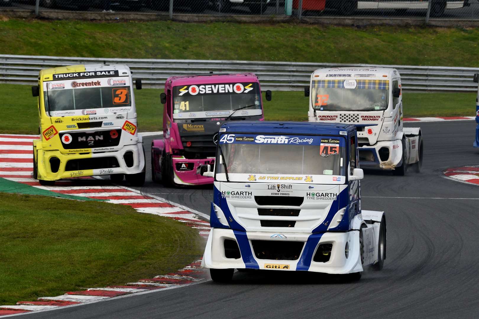 Gravesend's Tony Smith finished a best of third place in Division 2 of the British Truck Racing Championship races. Picture: Simon Hildrew (52936759)