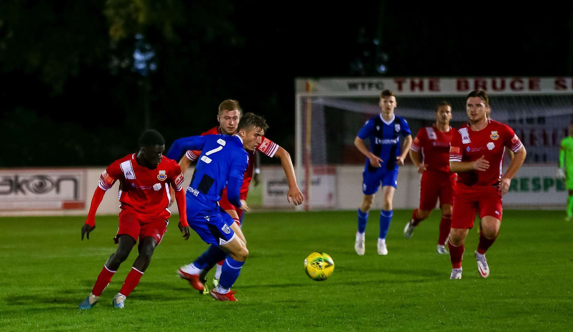 Action between Whitstable Town and Gillingham in the Kent Senior Cup Picture: Les Biggs