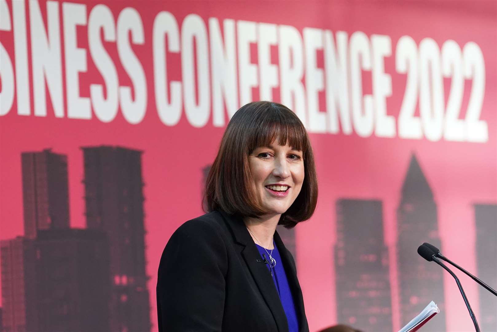 Shadow chancellor Rachel Reeves during the Labour business conference at Canary Wharf (Stefan Rousseau/PA)