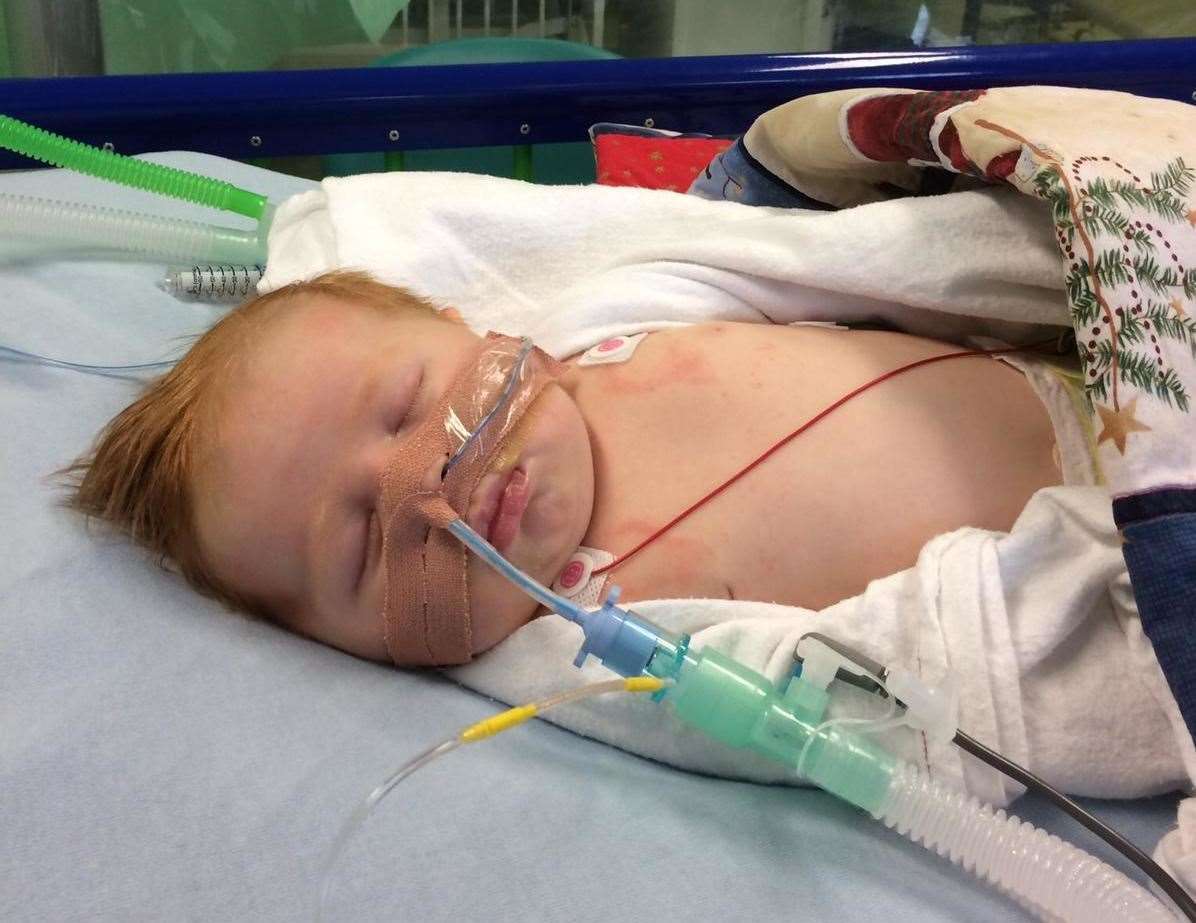 Ezra was diagnosed after becoming ill at five weeks old