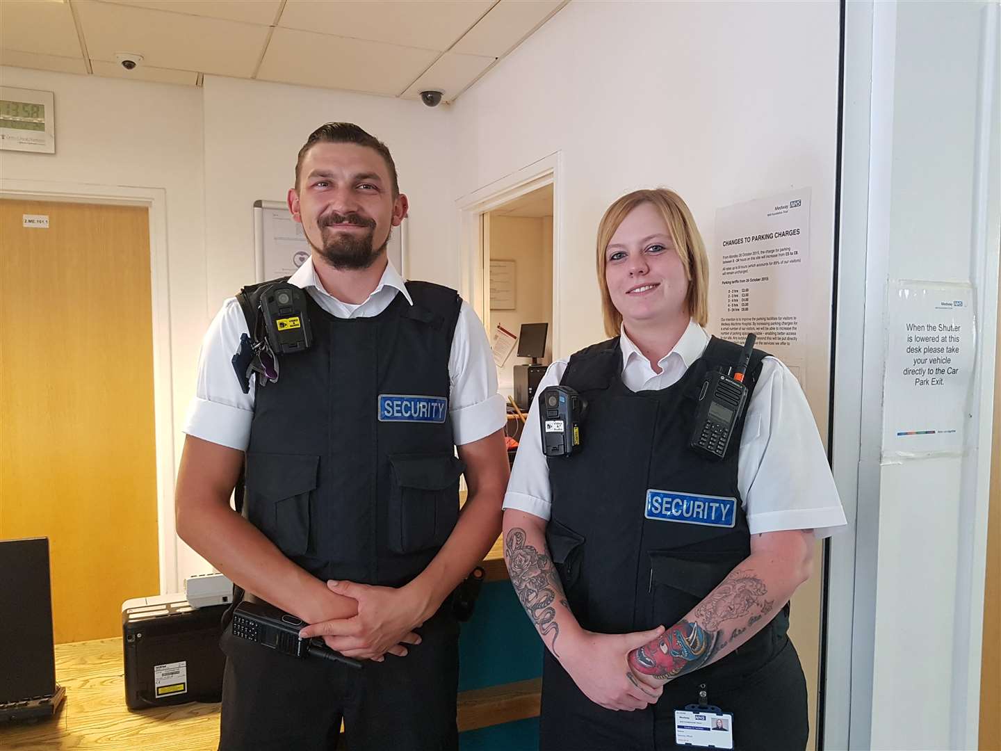 Graham and Seana, security at Medway Hospital (4096823)