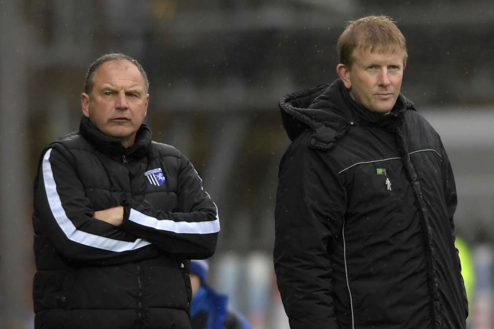 Steve Lovell, left, and Ady Pennock watch on from the sidelines Picture: Barry Goodwin