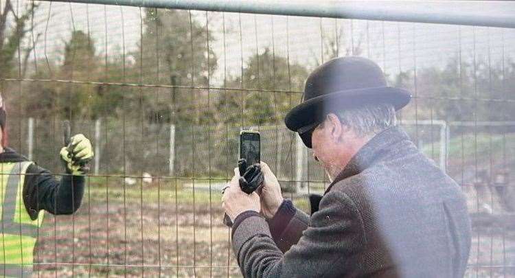 Builders at Blacksole Farm in Herne Bay believe this man is Banksy