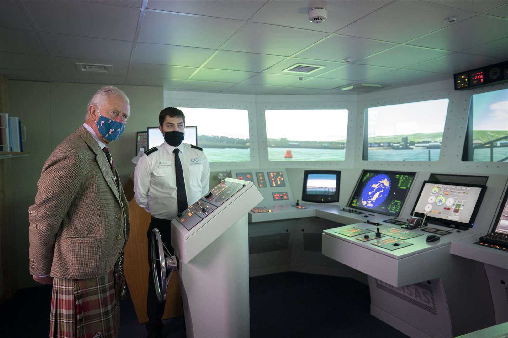 The Prince of Wales during a visit to the NAFC Marine College (Jane Barlow/PA)