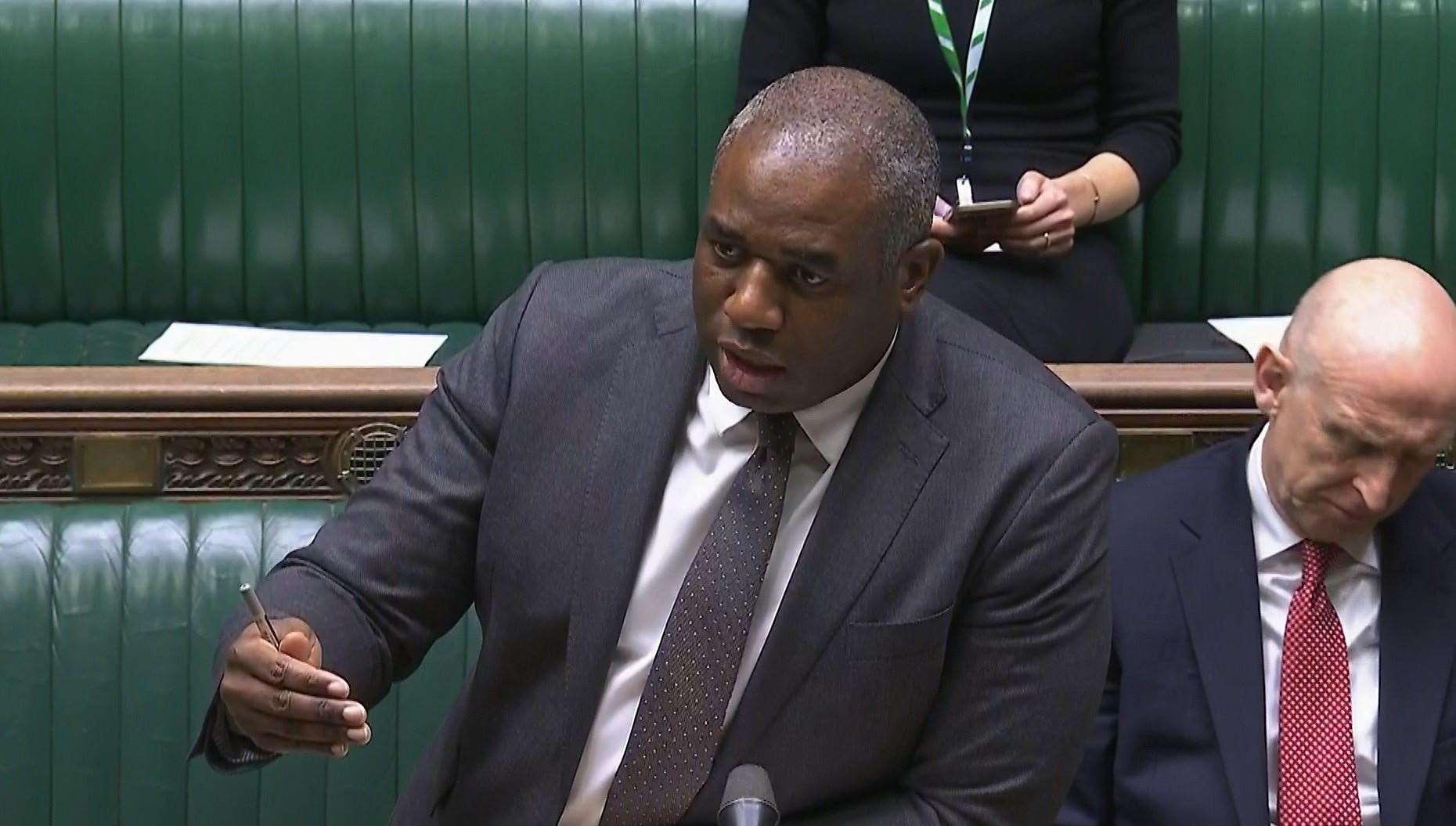 Mr Lammy said Mr Trump was ‘seized of the important issues’ when he and Sir Keir met the US president-elect in September (House of Commons/UK Parliament/PA)