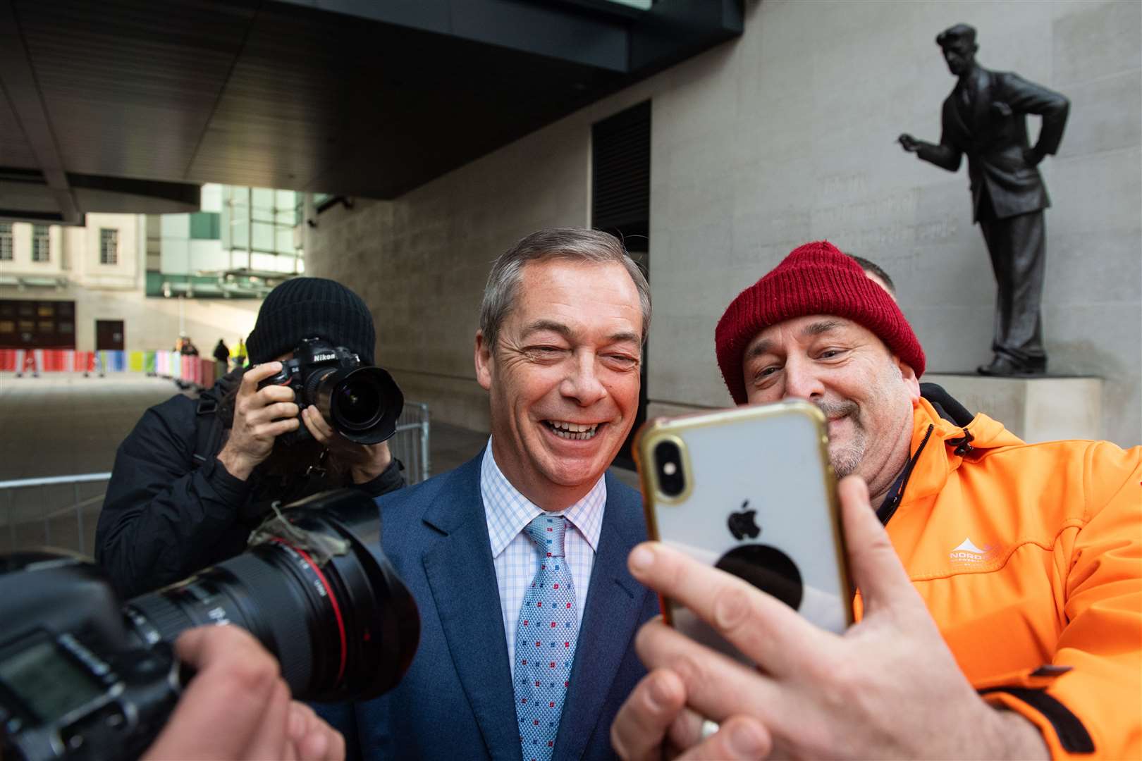 Nigel Farage poses for a photograph (Dominic Lipinski/PA)