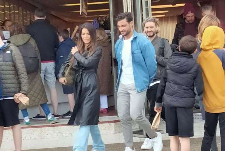 Reality TV stars Ekin-Su and Davide at Morellis Ice Cream Parlour in Broadstairs