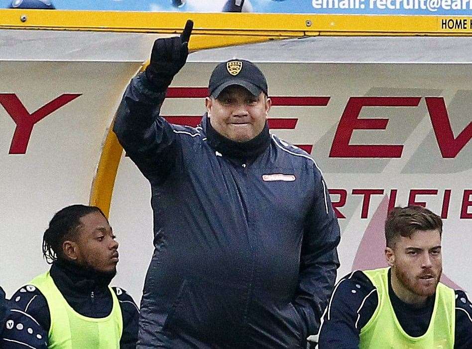 Maidstone United head coach Hakan Hayrettin Picture: Sean Aidan