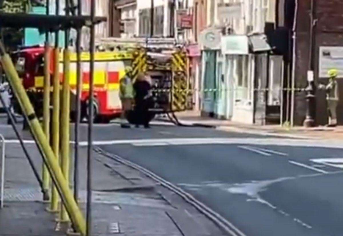 Fire crews were called to Tonbridge High Street this morning. Picture: Fuggles Beer Cafe