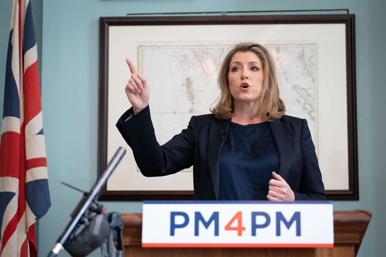 Penny Mordaunt at the launch of her campaign to be Conservative Party leader and prime minister in 2022 (Stefan Rousseau/PA)