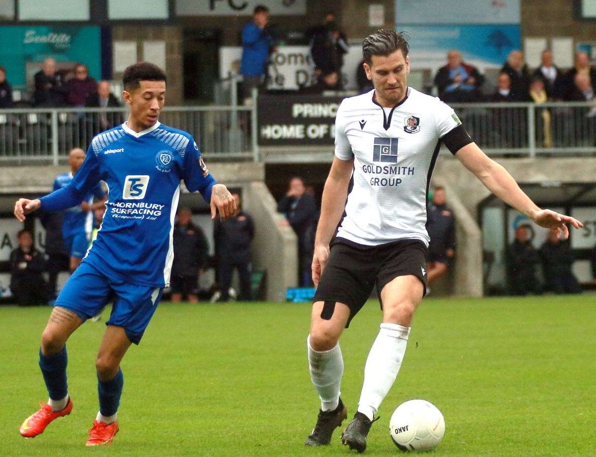 Dartford captain Tom Bonner in action against Chippenham Picture: Phil Lee