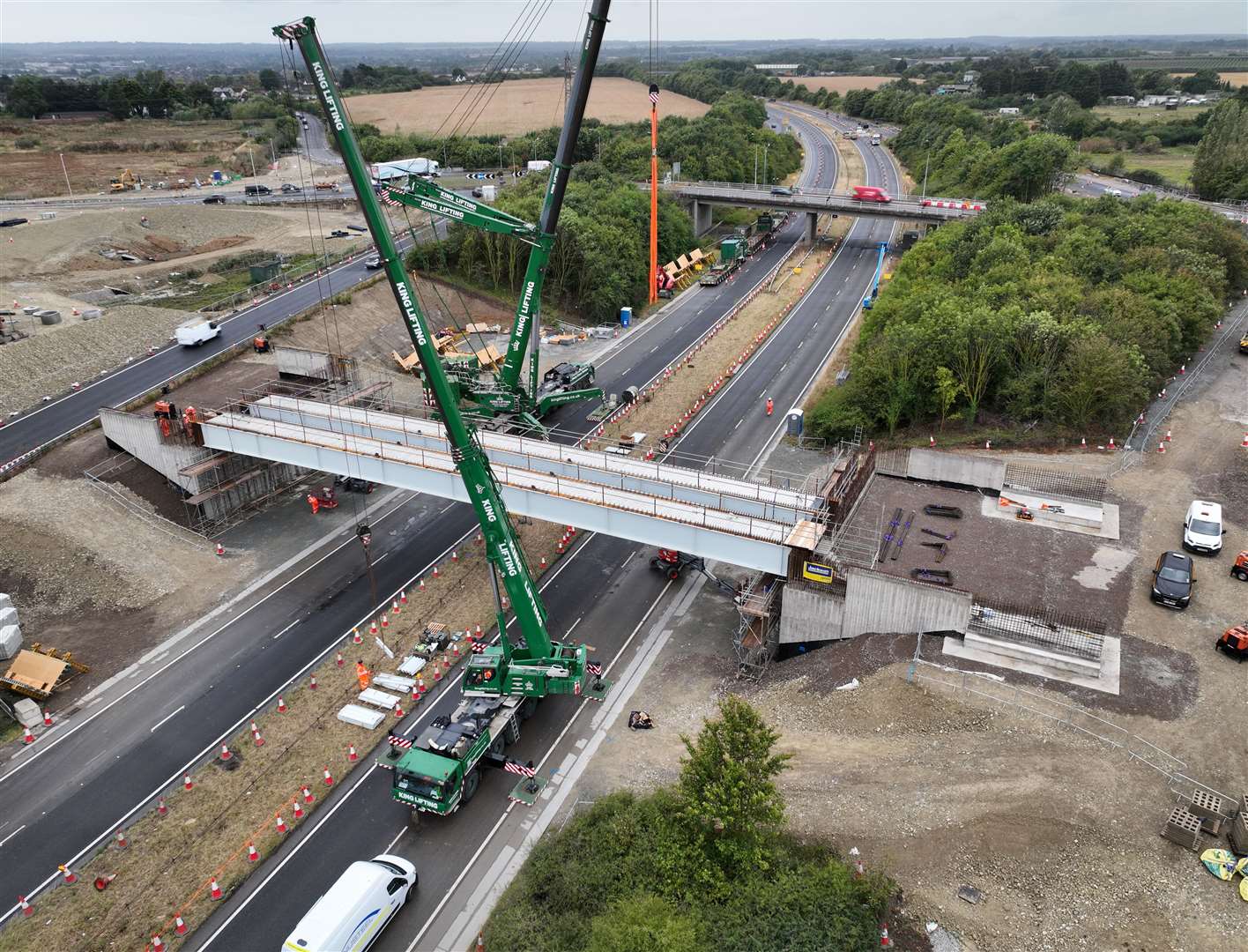 The old and new Grovehurst bridges over the A249 near Iwade and Kemsley. Picture: Phil Drew