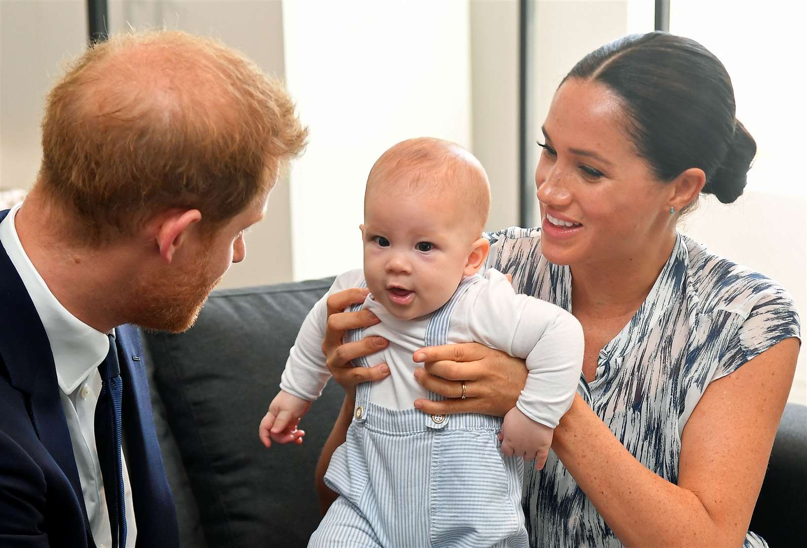 The Duke and Duchess of Sussex and their son Archie (Toby Melville/PA)