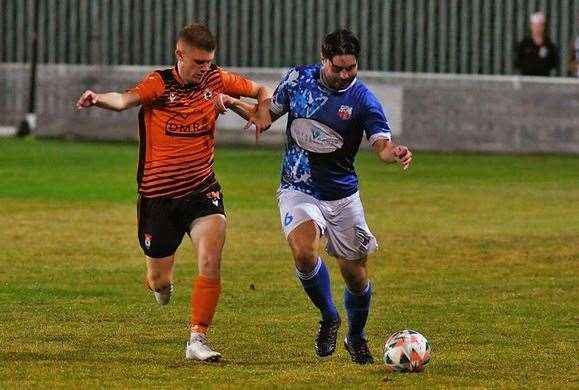 Action between Lordswood and Sheppey United in pre-season. Picture: Marc Richards