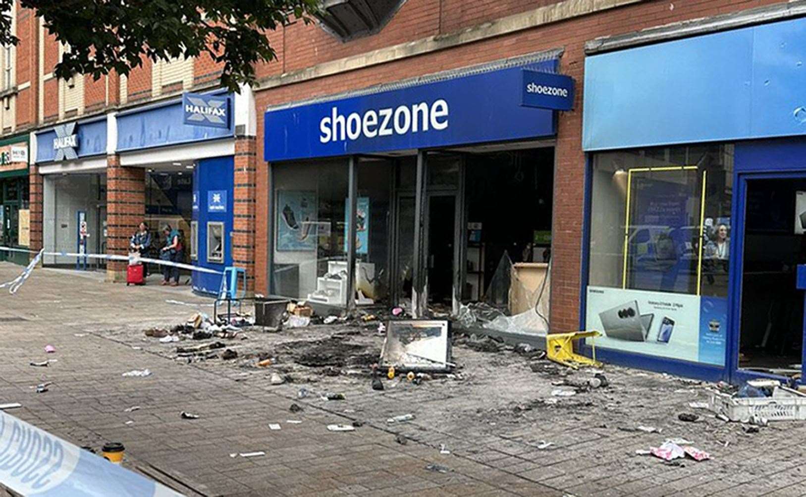 The scene after trouble flared in Hull (Olly Burdett/PA)