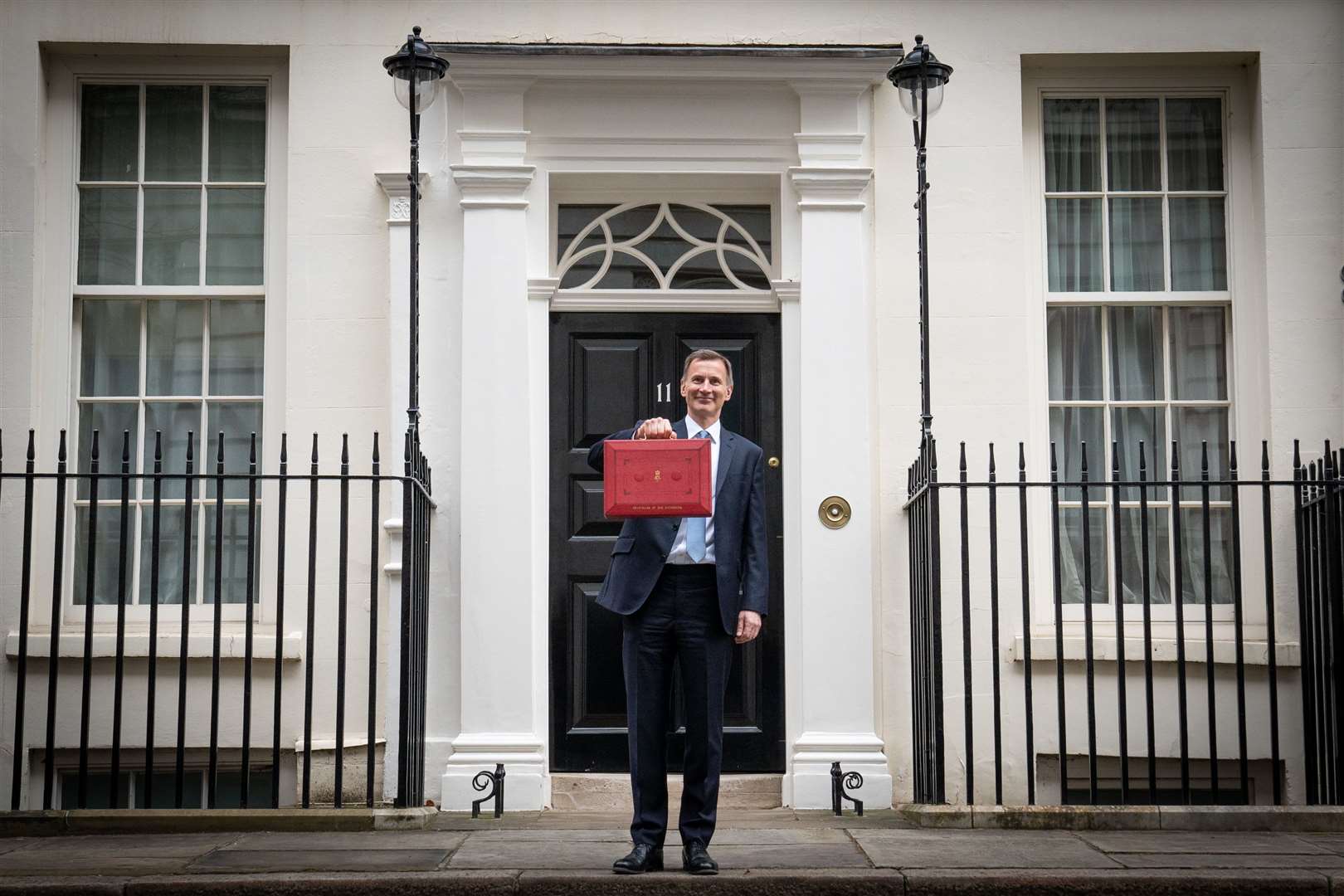 Jeremy Hunt leaves 11 Downing Street to deliver his Budget (Stefan Rousseau/PA)