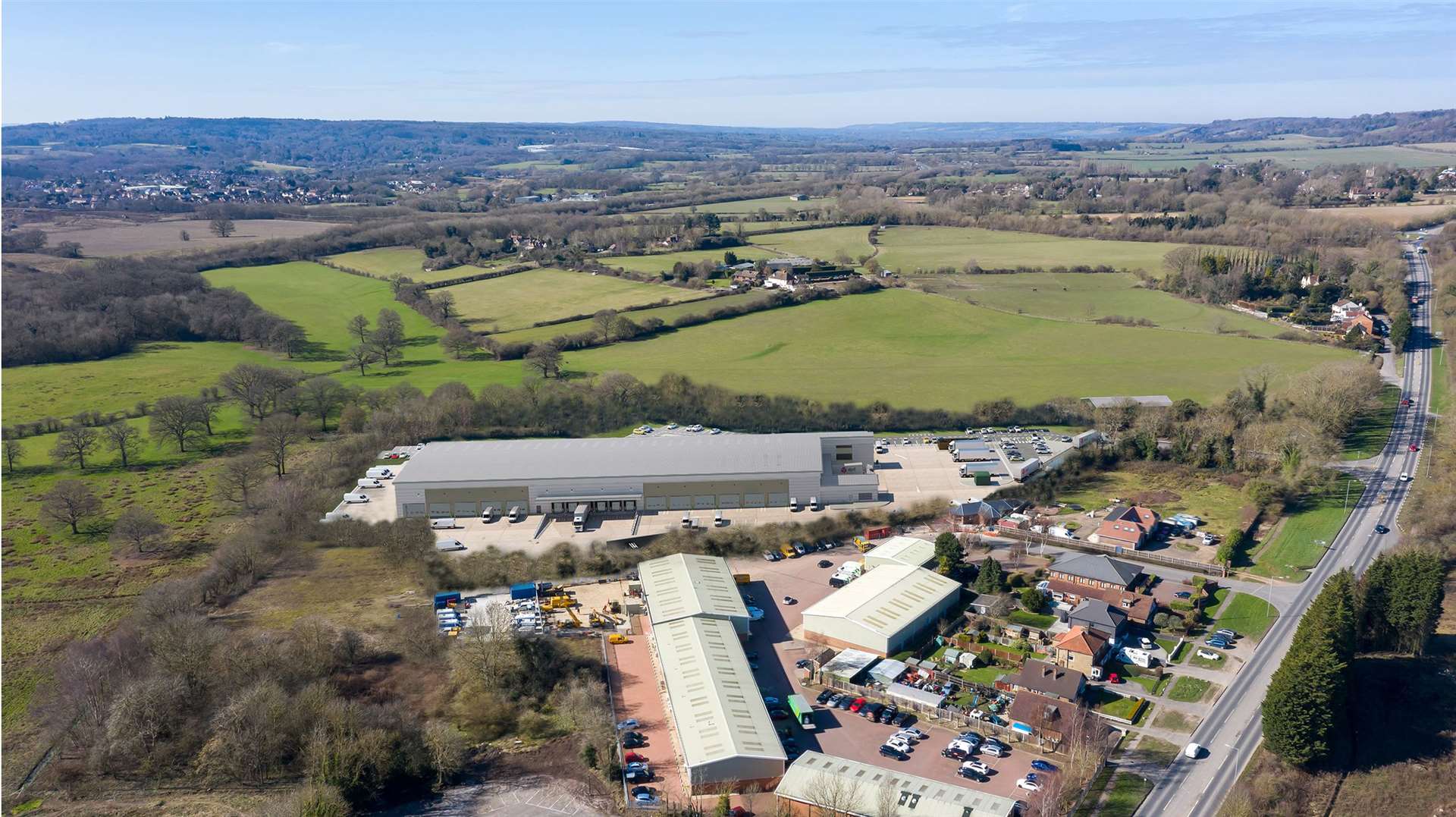 An aerial view of the DPD site when operational