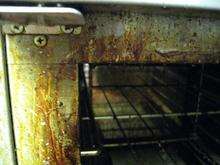 The dirty/greasy oven at the Kings Hill Palace restaurant, Liberty Square, West Malling